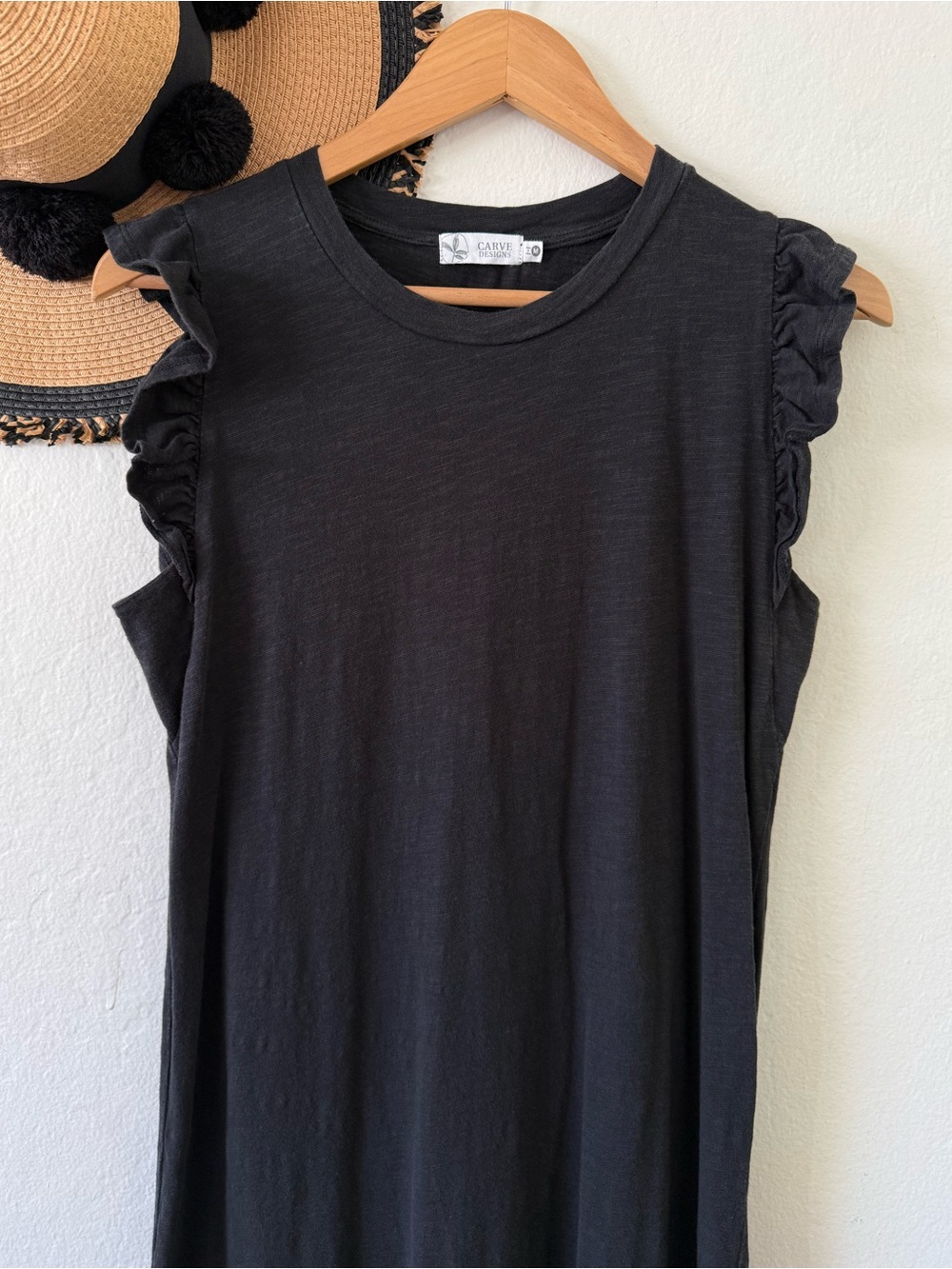 Carve Designs Maeve Organic Cotton Flutter Sleeve Dress Size Medium - Picture 11 of 15
